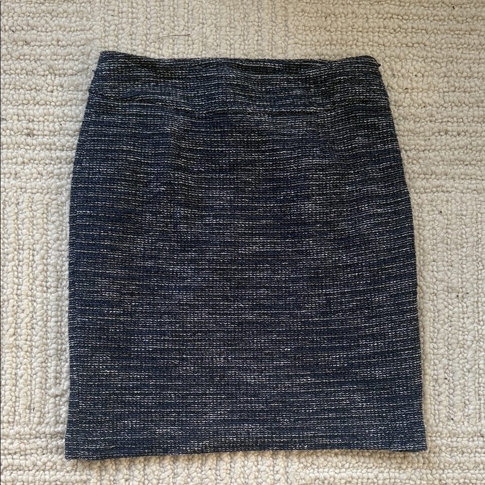 Banana Republic Navy Tweed Pencil Skirt